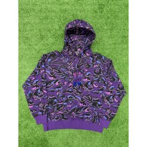 BAPE Marbling Camo Pullover Hoodie Purple Size L